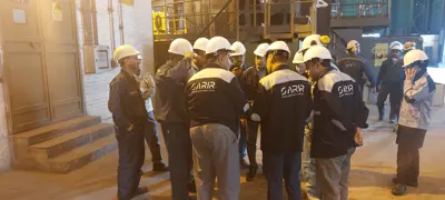 Khouzestan steel experts and managers visited the slag detection device of Sarir company in Esfahan's Mobarakeh steel company