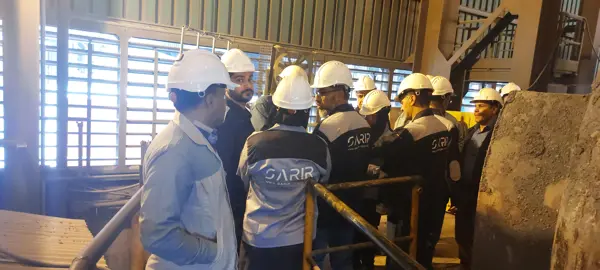 Khouzestan steel experts and managers visited the slag detection device of Sarir company in Esfahan's Mobarakeh steel company