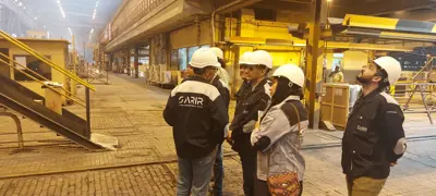 Khouzestan steel experts and managers visited the slag detection device of Sarir company in Esfahan's Mobarakeh steel company